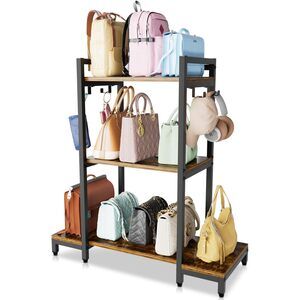 8545 Purse Shelf Storage, 3 Tier Stand Bag Organizer for Handbag